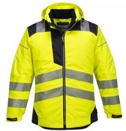 PORTWEST PW3 Vision jól láthatósági téli kabát sárga - fekete T400